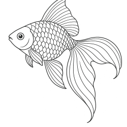 Desenho de Peixes para colorir e imprimir: número 40