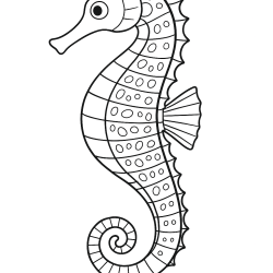 Desenho de Peixes para colorir e imprimir: número 44