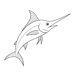 Desenho de Peixes para colorir e imprimir: número 45