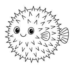 Desenho de Peixes para colorir e imprimir: número 46