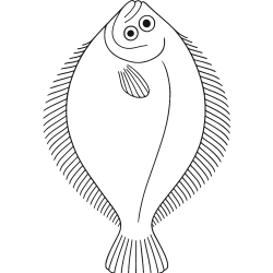 Desenho de Peixes para colorir e imprimir: número 47