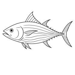 Desenho de Peixes para colorir e imprimir: número 48
