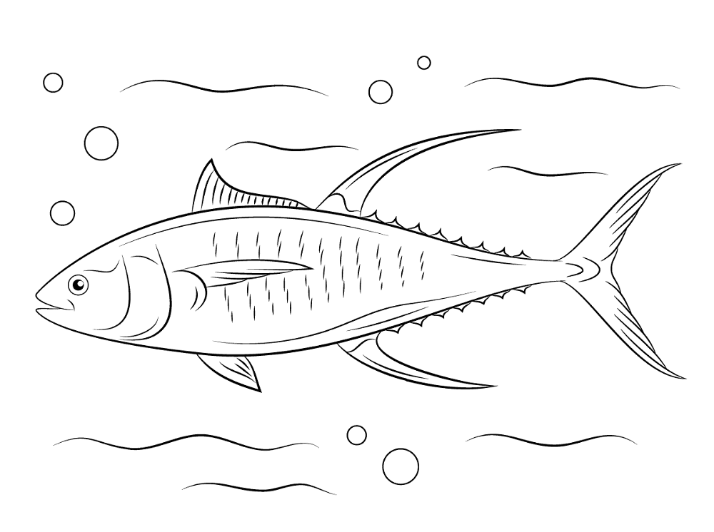 Desenho de Peixes para colorir