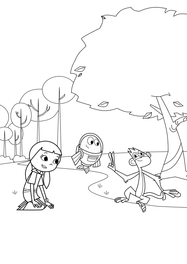 Desenho de Peixonauta para colorir e imprimir: número 6