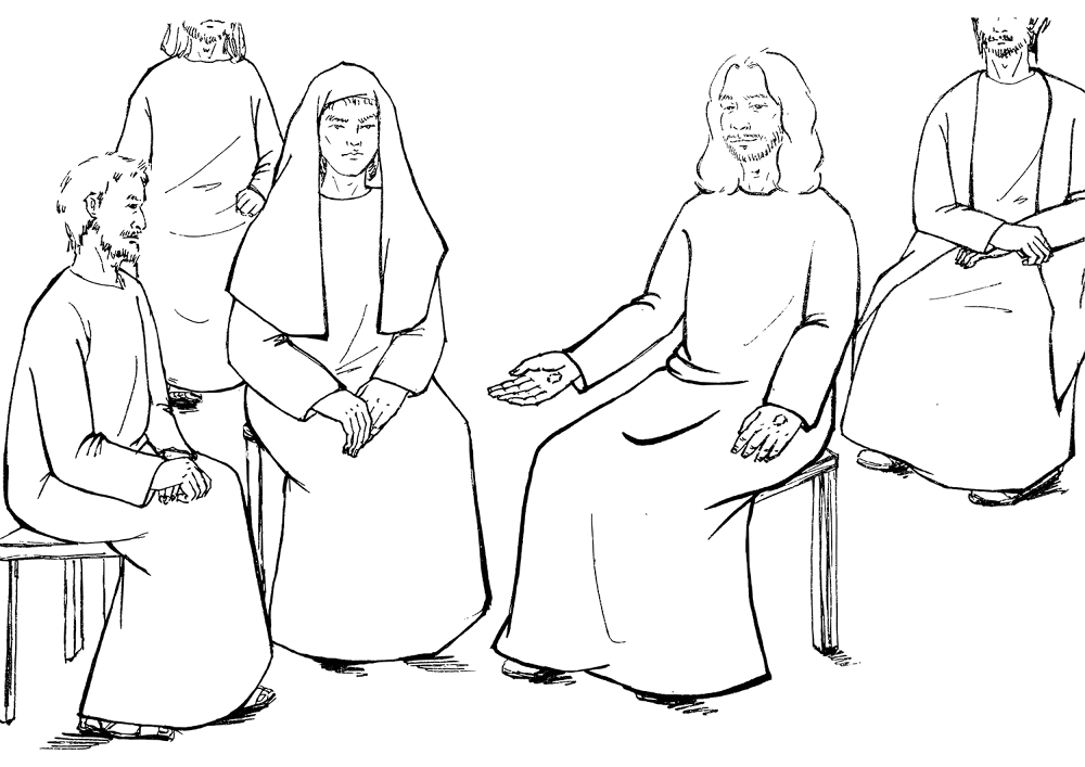 Desenho de Pentecostes para colorir e imprimir: número 1