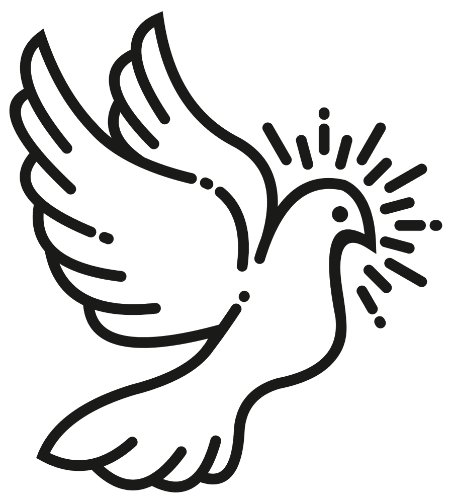 Desenho de Pentecostes para colorir e imprimir: número 4