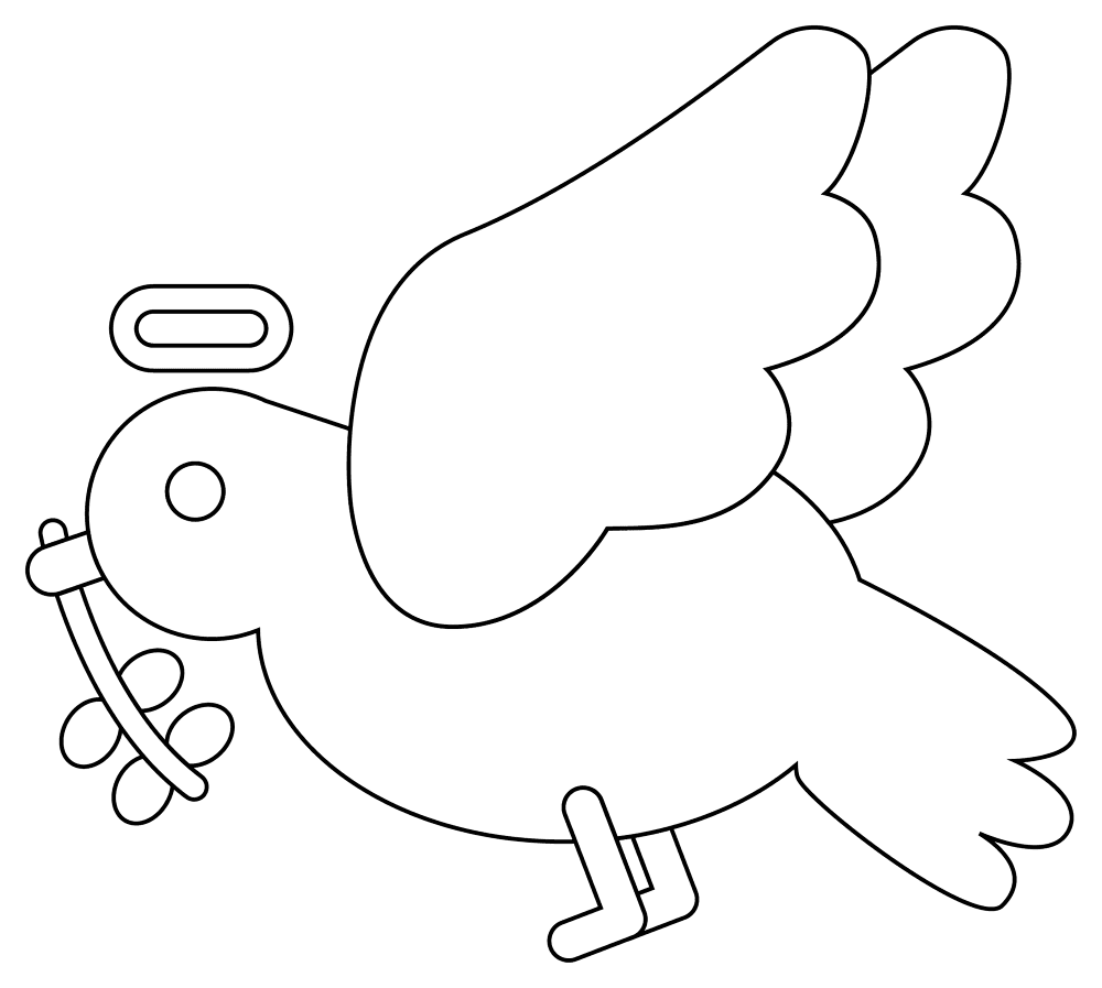 Desenho de Pentecostes para colorir e imprimir: número 5