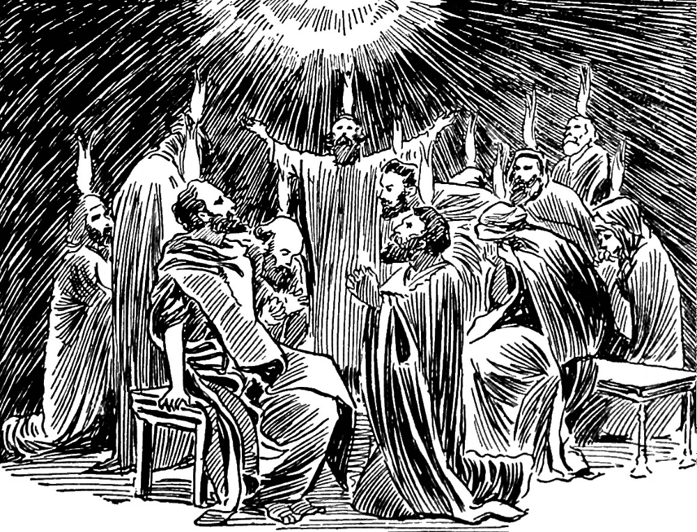 Desenho de Pentecostes para colorir e imprimir: número 6