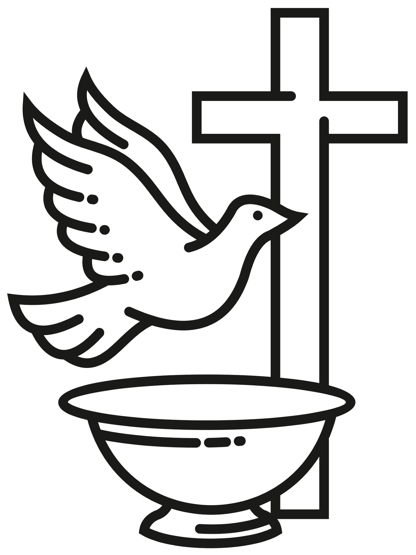Desenho de Pentecostes para colorir e imprimir: número 7
