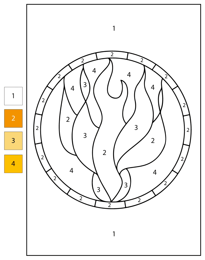 Desenho de Pentecostes para colorir e imprimir: número 9