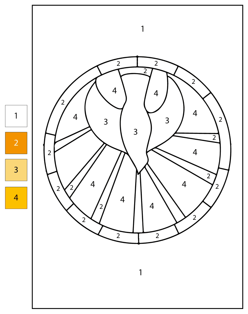 Desenho de Pentecostes para colorir e imprimir: número 10
