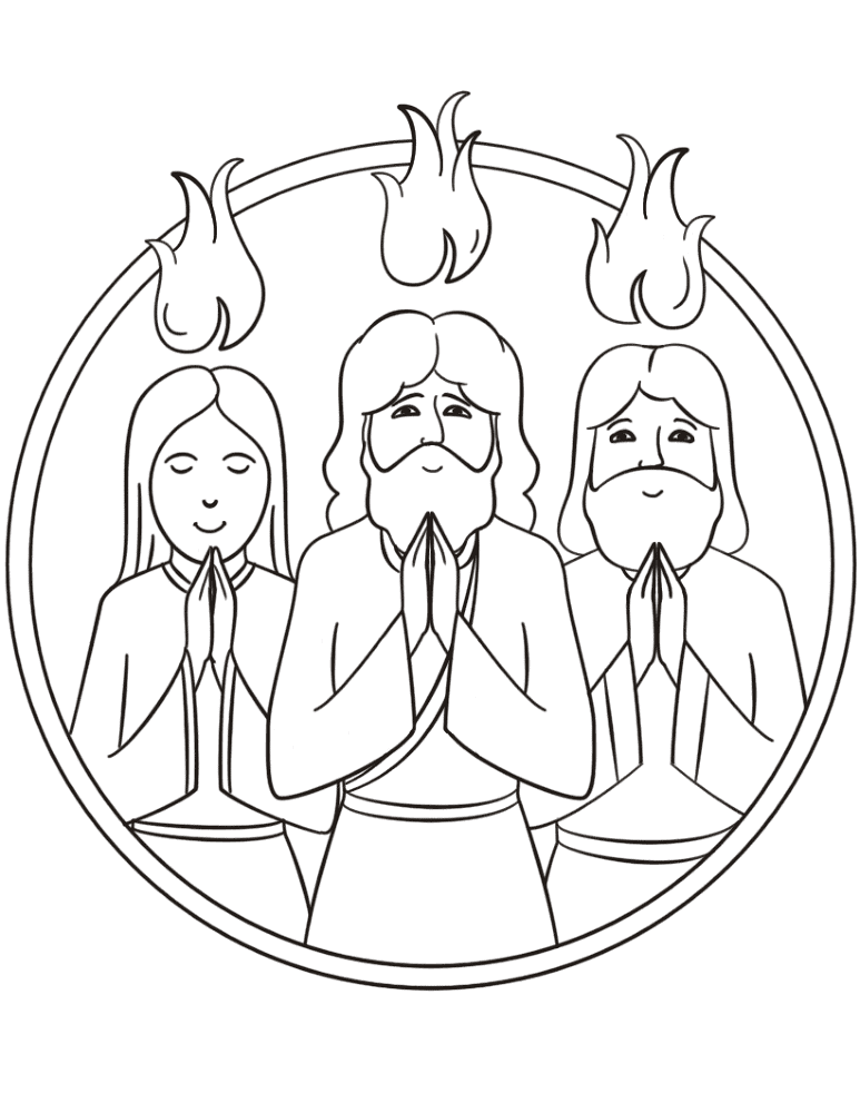 Desenho de Pentecostes para colorir e imprimir: número 11
