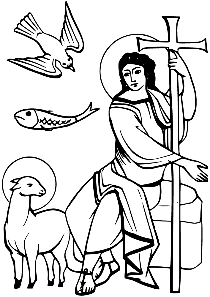 Desenho de Pentecostes para colorir e imprimir: número 13
