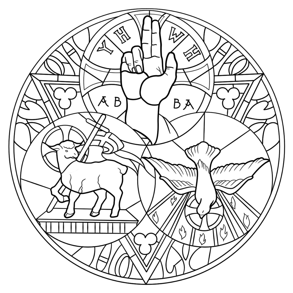 Desenho de Pentecostes para colorir e imprimir: número 16