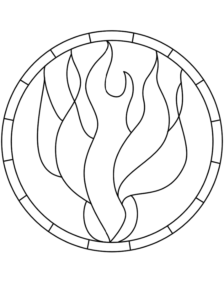 Desenho de Pentecostes para colorir e imprimir: número 17