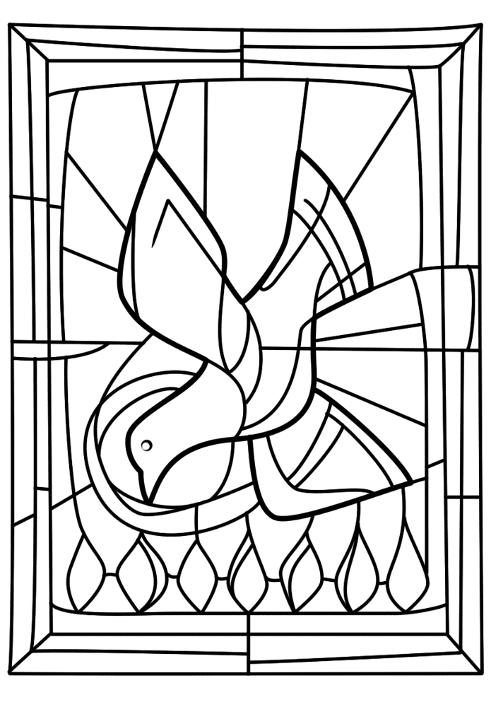 Desenho de Pentecostes para colorir e imprimir: número 19