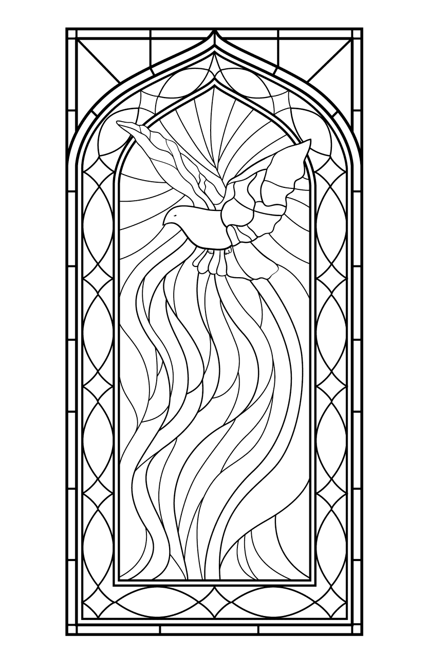 Desenho de Pentecostes para colorir e imprimir: número 21