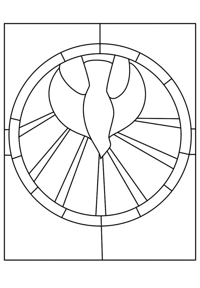 Desenho de Pentecostes para colorir e imprimir: número 25