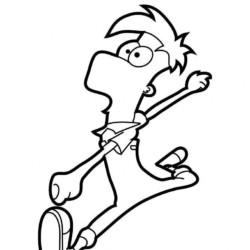 Desenho de Phineas e Ferb para colorir e imprimir: número 10