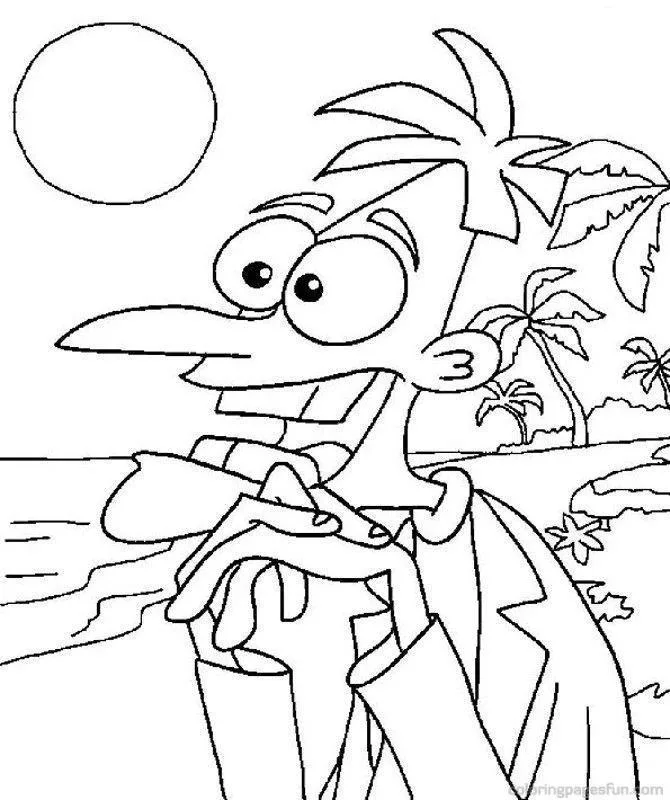 Desenho de Phineas e Ferb para colorir e imprimir: número 11