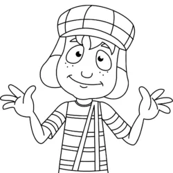Desenho de Pica Pau para colorir e imprimir: número 1