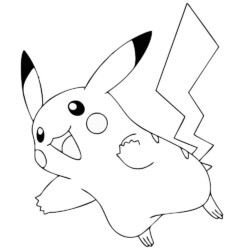 Desenho de Pikachu para colorir e imprimir: número 7