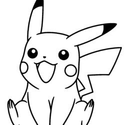 Desenho de Pikachu para colorir e imprimir: número 9