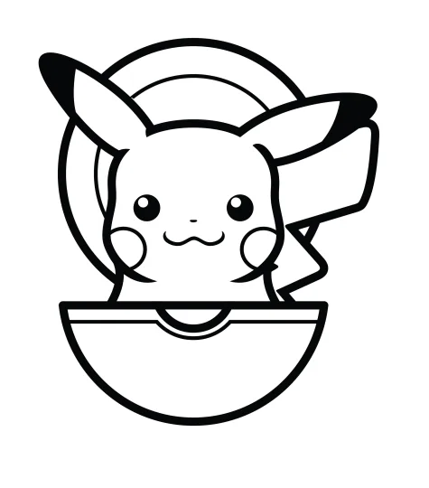 Desenho de Pikachu para colorir e imprimir: número 11