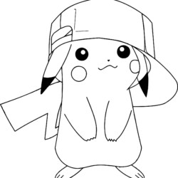 Desenho de Pikachu para colorir e imprimir: número 12