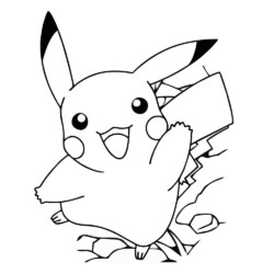 Desenho de Pikachu para colorir e imprimir: número 13