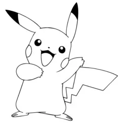 Desenho de Pikachu para colorir e imprimir: número 17
