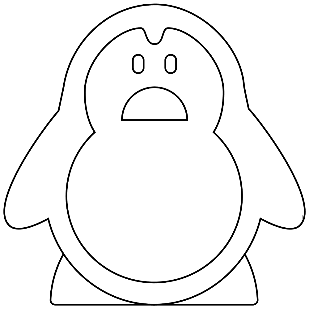 Desenho de Pinguins para colorir e imprimir: número 14