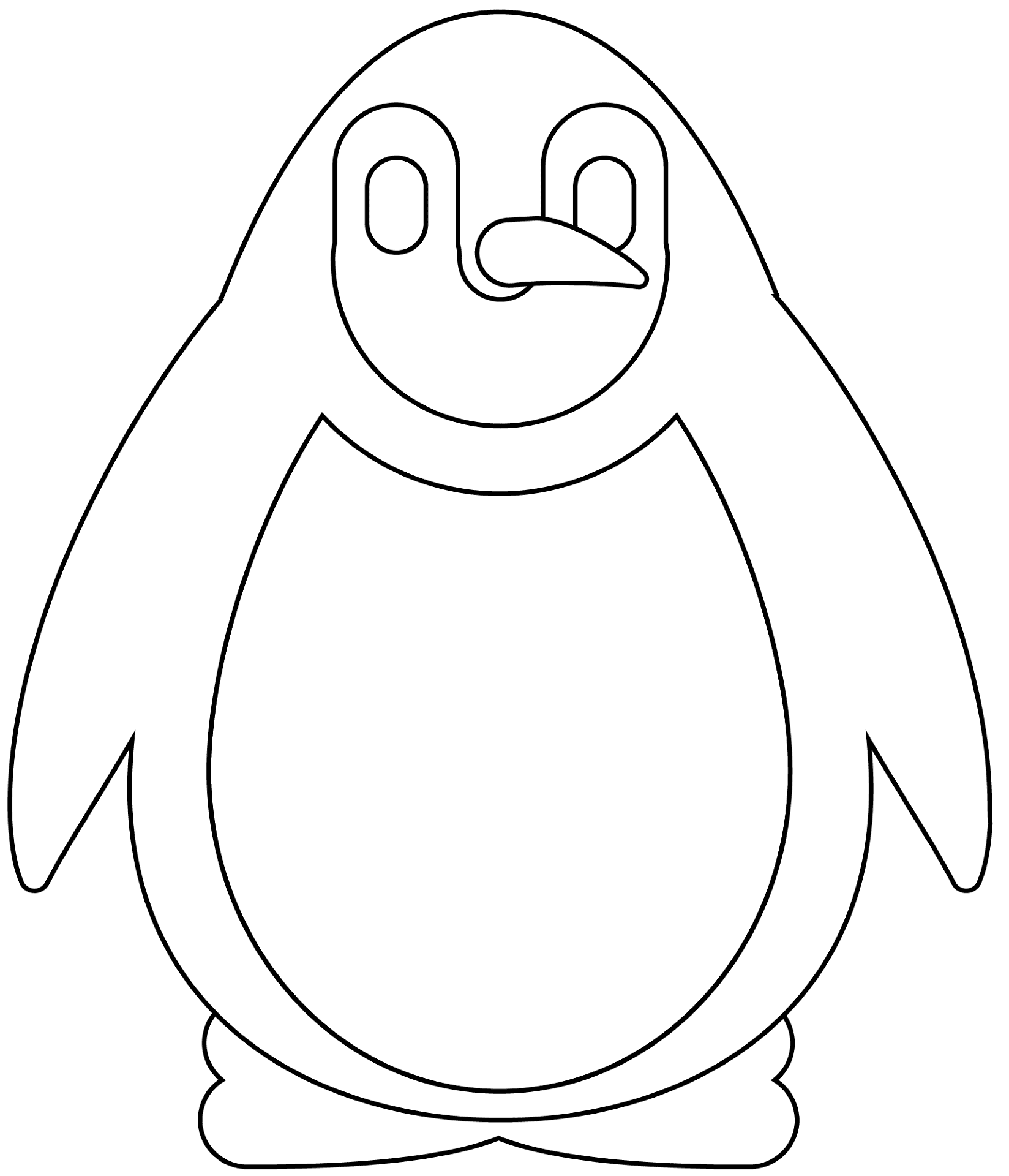 Desenho de Pinguins para colorir e imprimir: número 16
