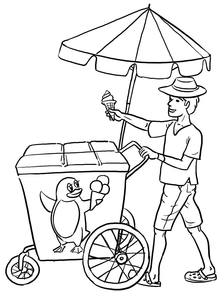 Desenho de Pinguins para colorir e imprimir: número 19