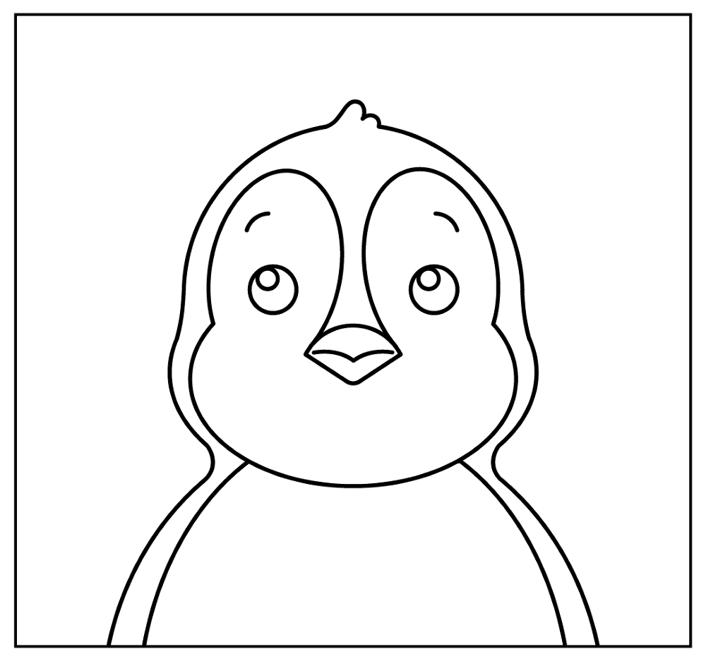 Desenho de Pinguins para colorir e imprimir: número 27