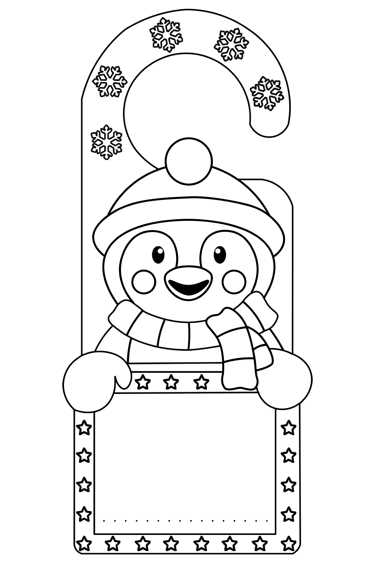Desenho de Pinguins para colorir e imprimir: número 31
