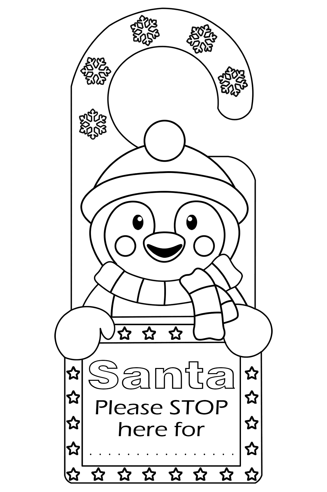 Desenho de Pinguins para colorir e imprimir: número 36