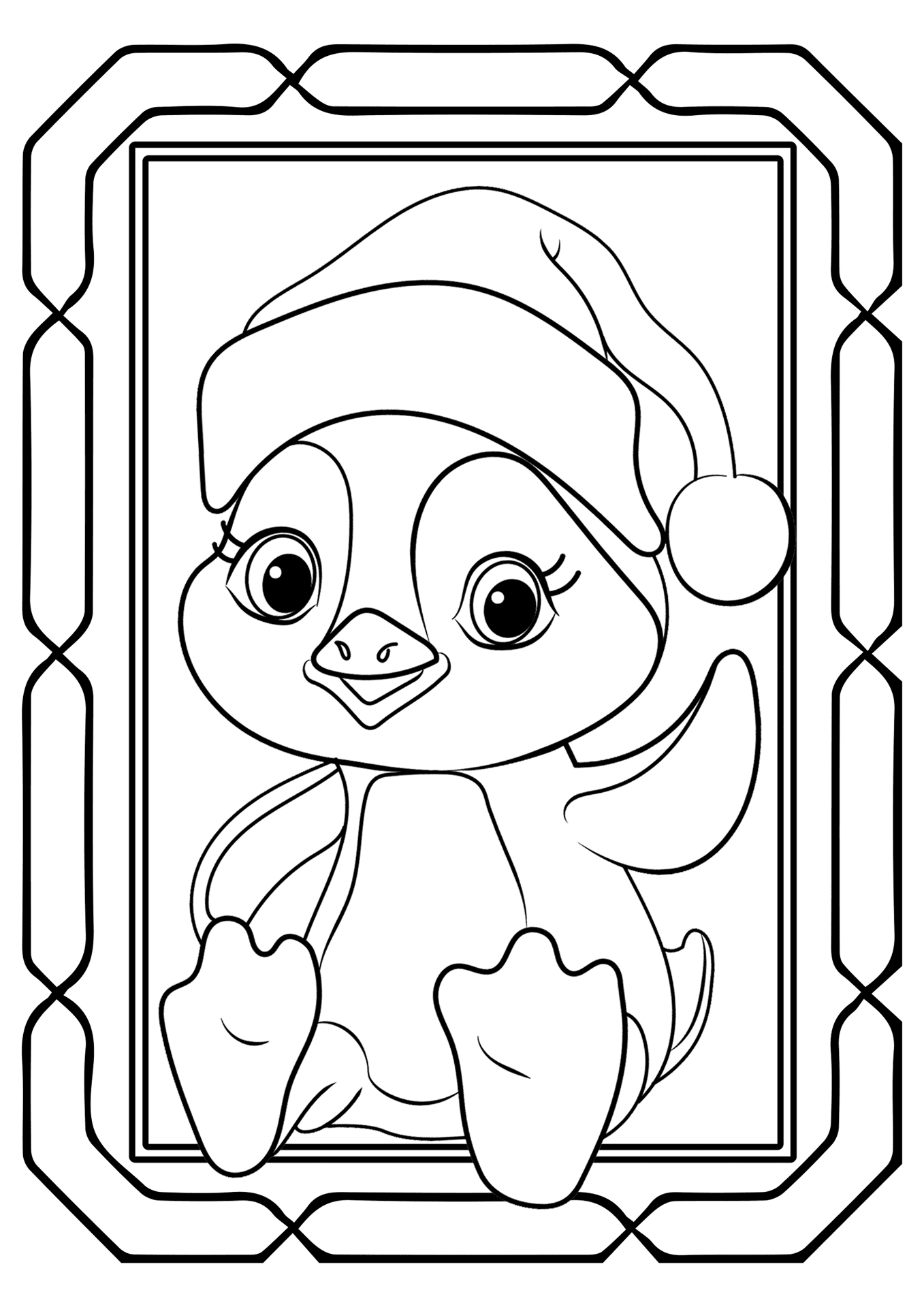 Desenho de Pinguins para colorir e imprimir: número 37
