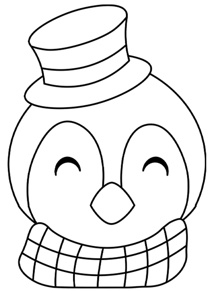Desenho de Pinguins para colorir e imprimir: número 39