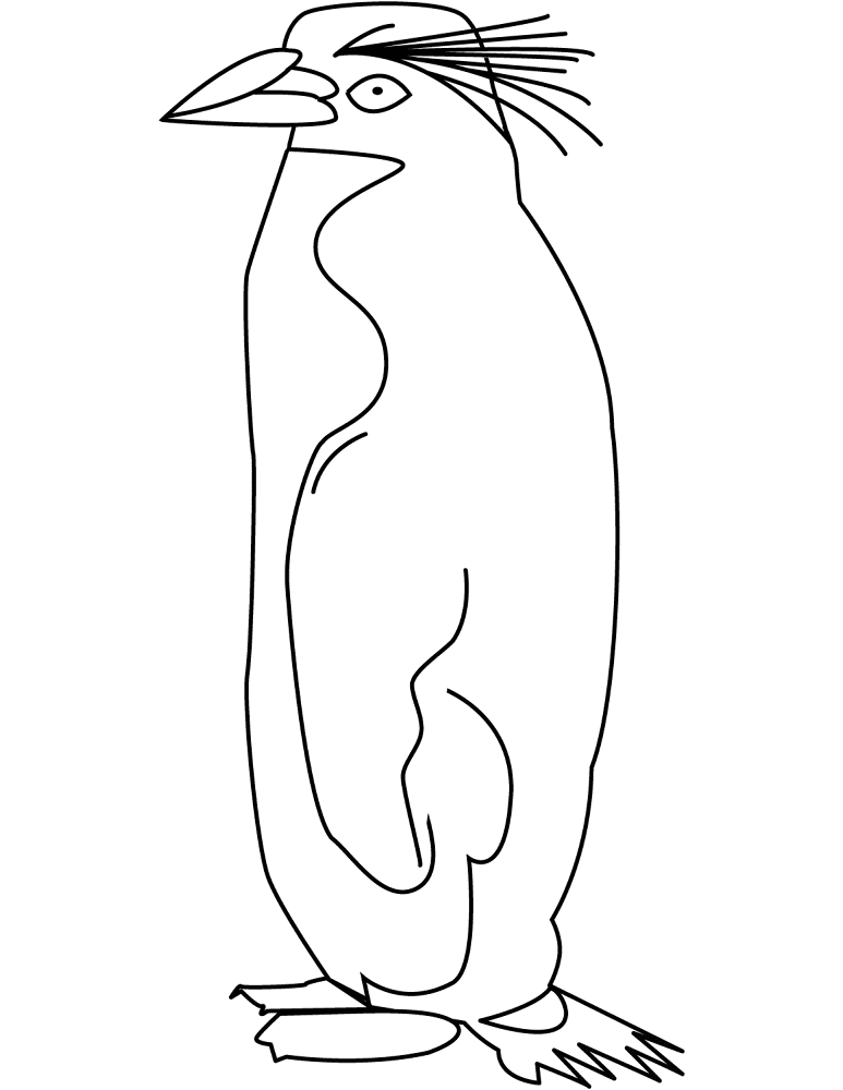 Desenho de Pinguins para colorir e imprimir: número 41