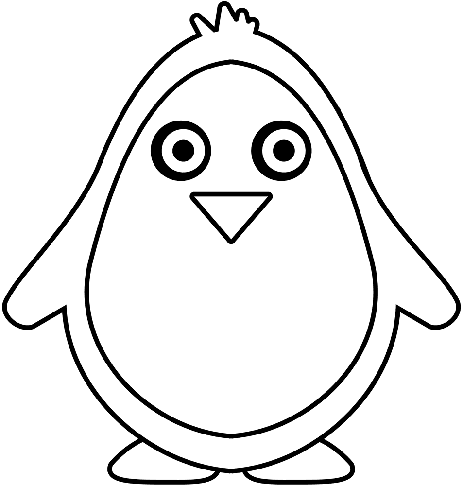 Desenho de Pinguins para colorir e imprimir: número 43