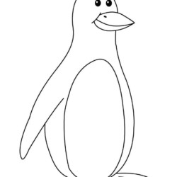 Desenho de Pinguins para colorir e imprimir: número 45