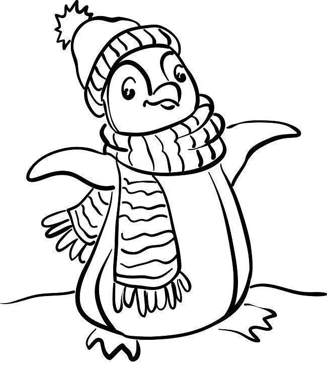 Desenho de Pinguins para colorir