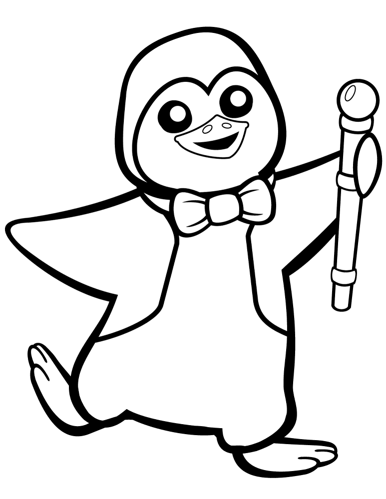 Desenho de Pinguins para colorir