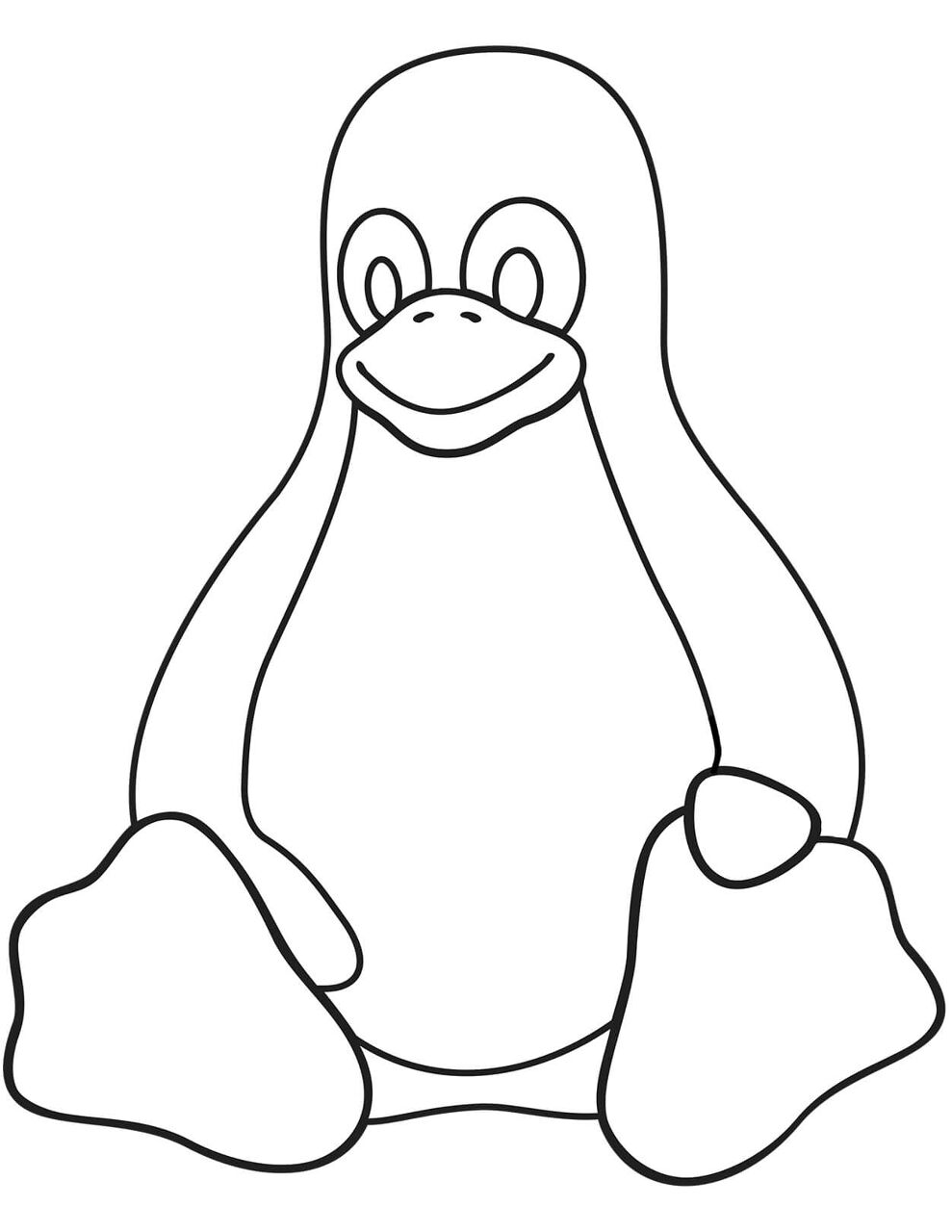 Desenho de Pinguins para colorir