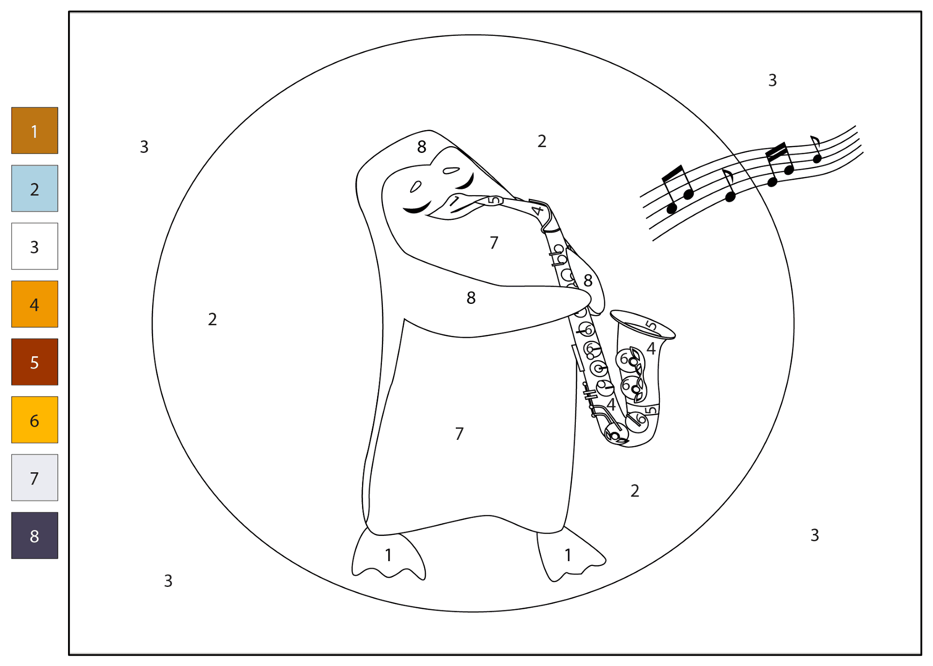 Desenho de Pinguins para colorir