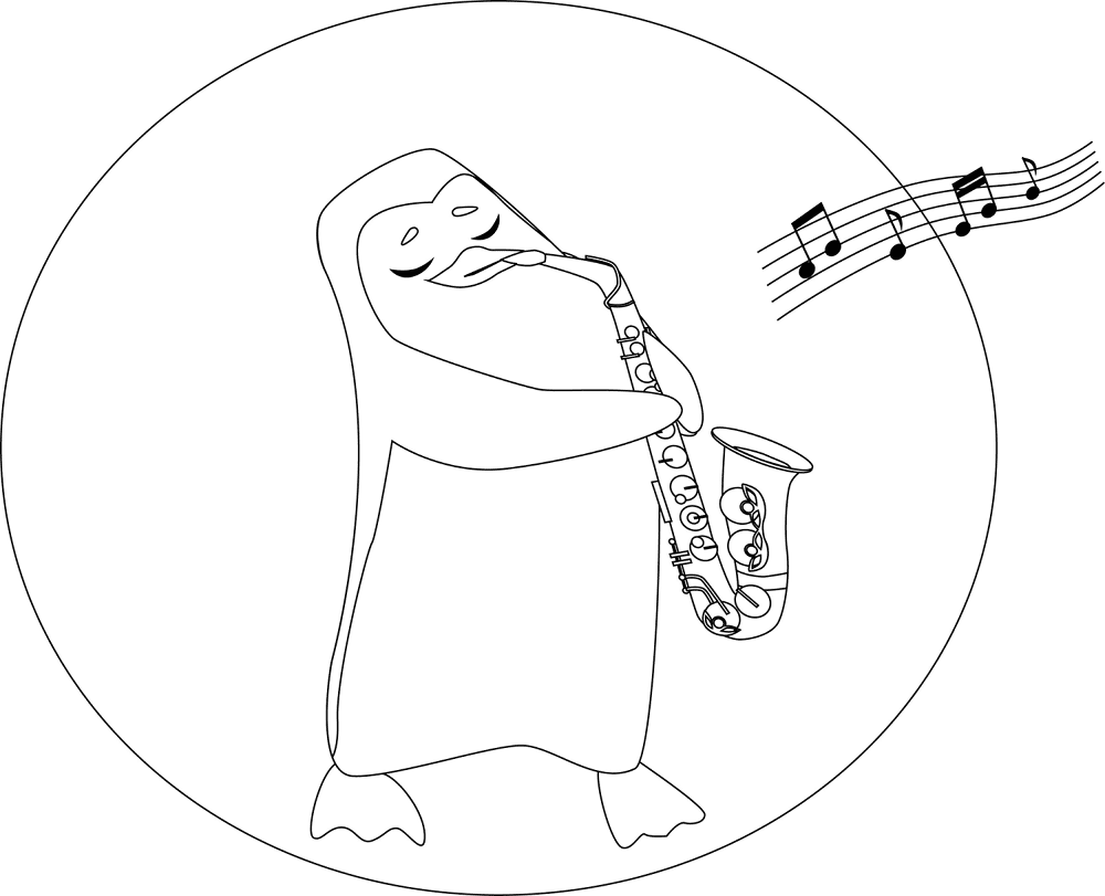 Desenho de Pinguins para colorir
