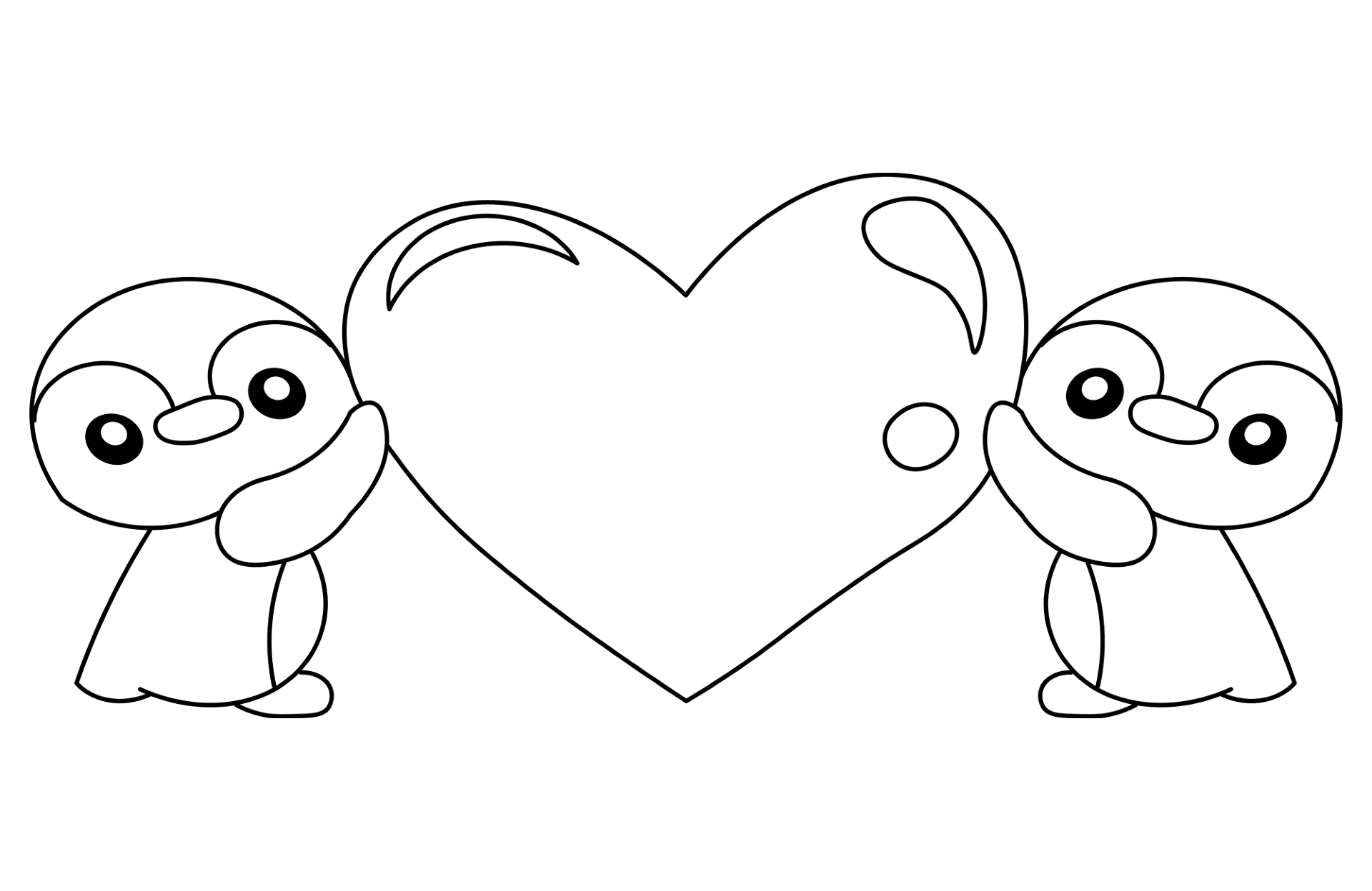Desenho de Pinguins para colorir