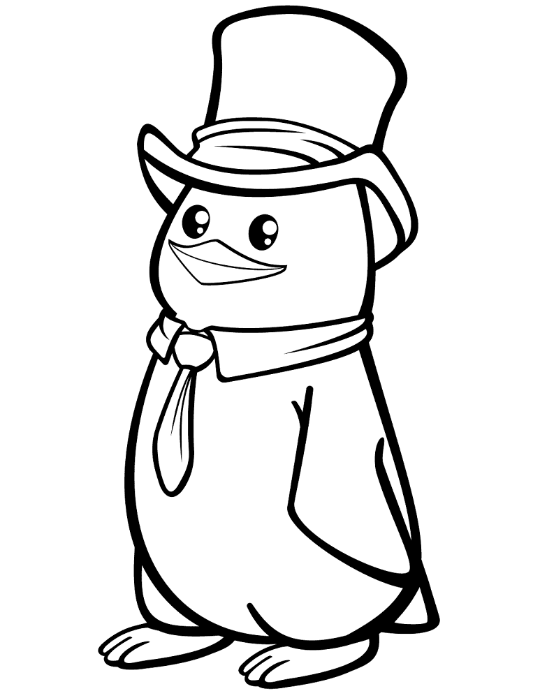 Desenho de Pinguins para colorir