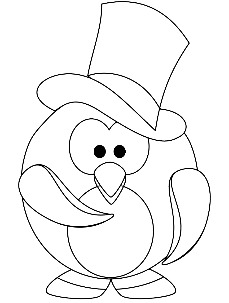 Desenho de Pinguins para colorir